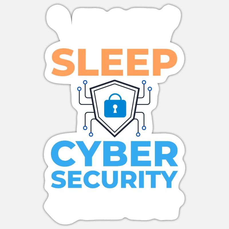 Cyber Security Information Computer Sicherheit - Sticker Größe S (10 x 10 cm) - Mattweiß