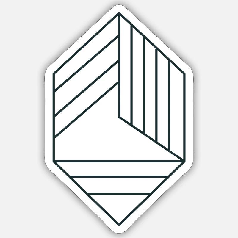 diamond with lines Sticker size S (10 x 10 cm)