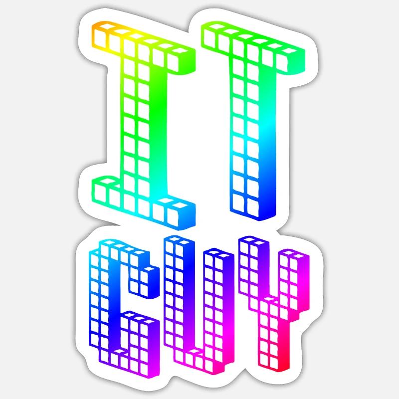 IT GUY | Nerd | Computer | Informatik Sticker Größe S (10 x 10 cm)