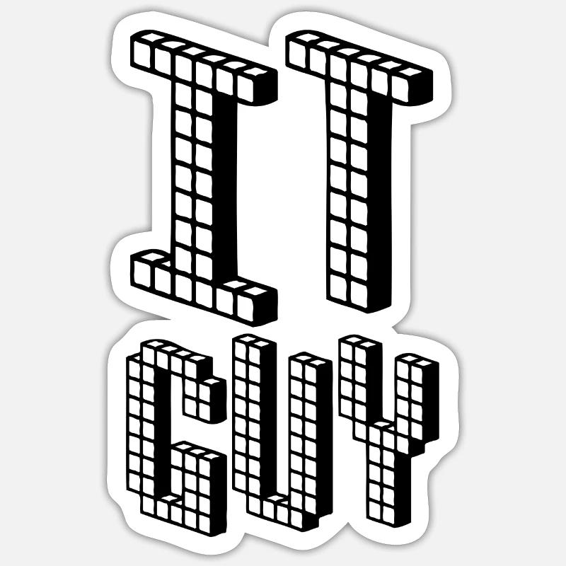 IT GUY | Nerd | Computer | Informatik Sticker Größe S (10 x 10 cm)