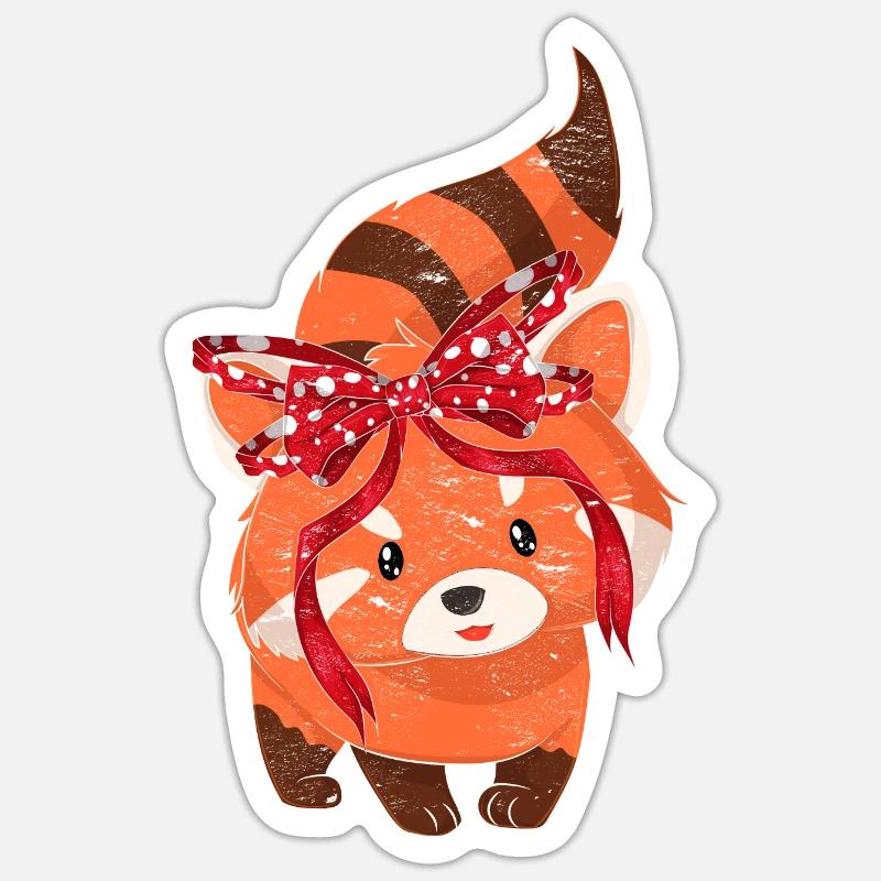 Red panda - Sticker size S (10 x 10 cm) - white matte