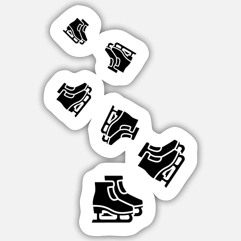 Inliner Icon Symbol - Sticker size S (10 x 10 cm) - white matte