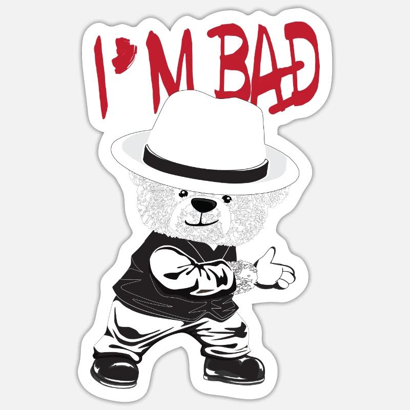 I'm BAD Dancer - Dancing Teddy Bear Sticker Größe S (10 x 10 cm)