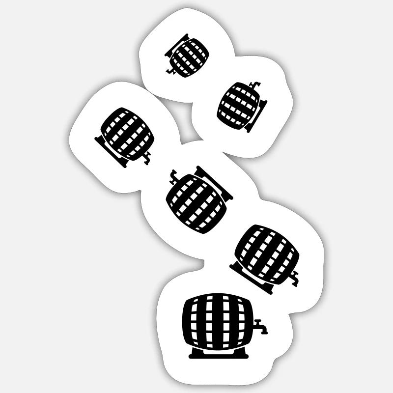 Baril de bière Sticker taille S (10 x 10 cm)