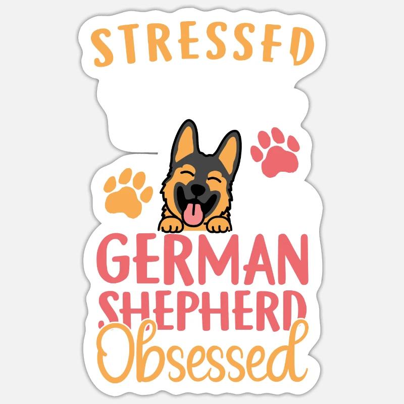 Blessed German Shepherd Obsessed Sticker size S (10 x 10 cm)