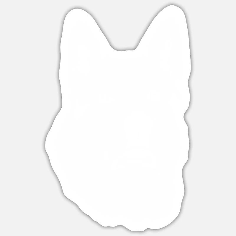 Tschechoslowakischer Wolfhund - Sticker Größe S (10 x 10 cm) - Mattweiß