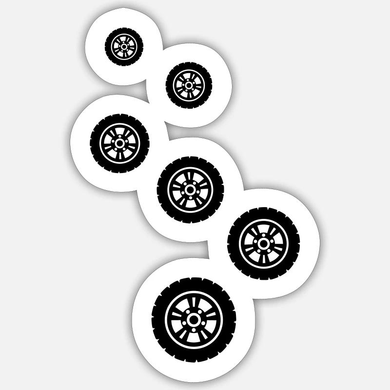 Tire tuning - Sticker size S (10 x 10 cm) - white matte