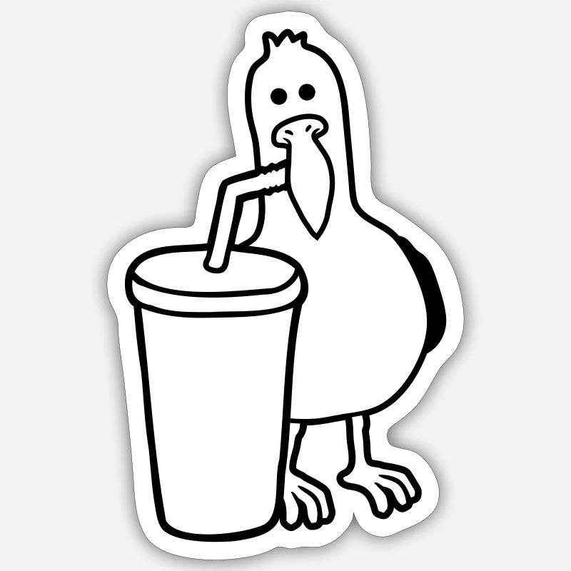 Cola drink Seagull drinks - Sticker size S (10 x 10 cm) - white matte