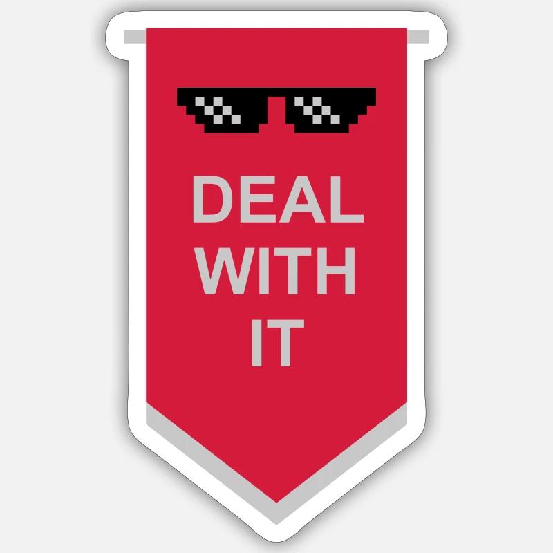 Flag Traitez-le - Sticker taille S (10 x 10 cm) - blanc mat