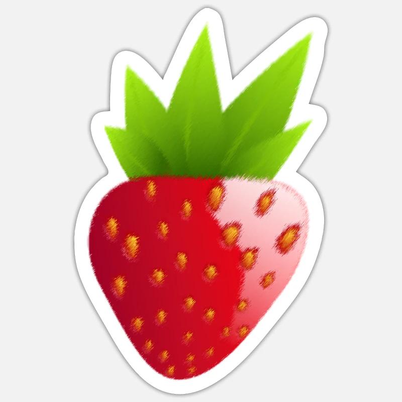 Fraise Sticker taille S (10 x 10 cm)