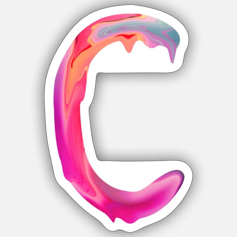 C comme ... Sticker taille S (10 x 10 cm)