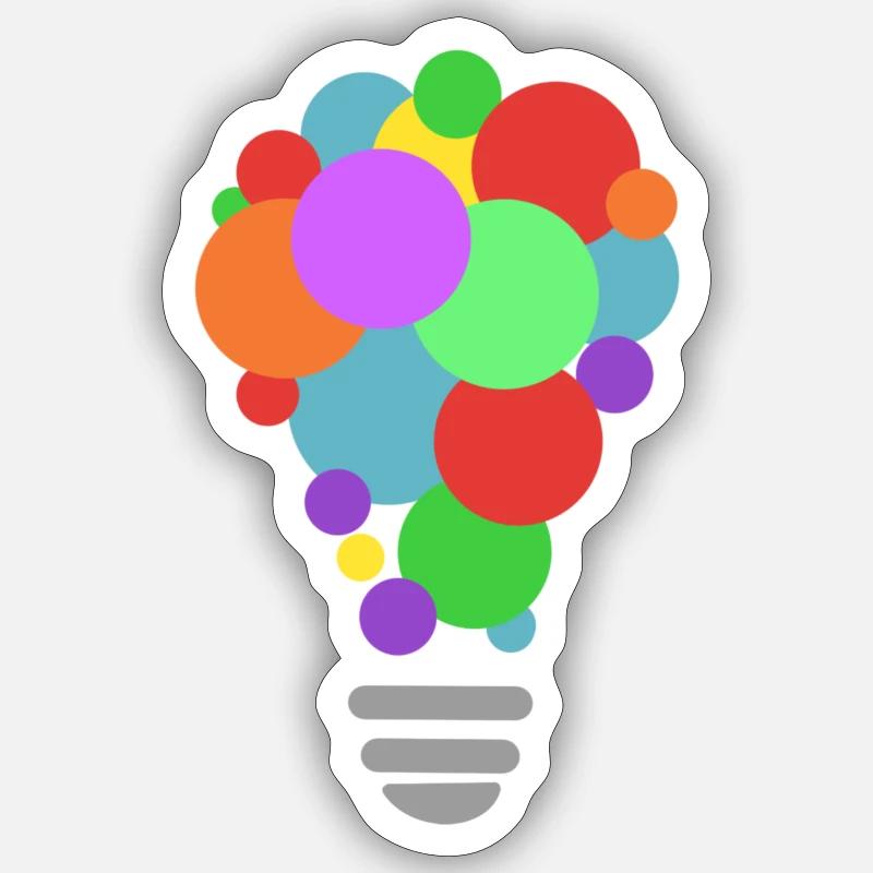 CREATIVITY lightbulb - Sticker Größe S (10 x 10 cm) - Mattweiß