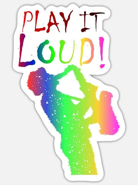 Saxophon Musik Laut - Sticker Größe S (10 x 10 cm) - Mattweiß