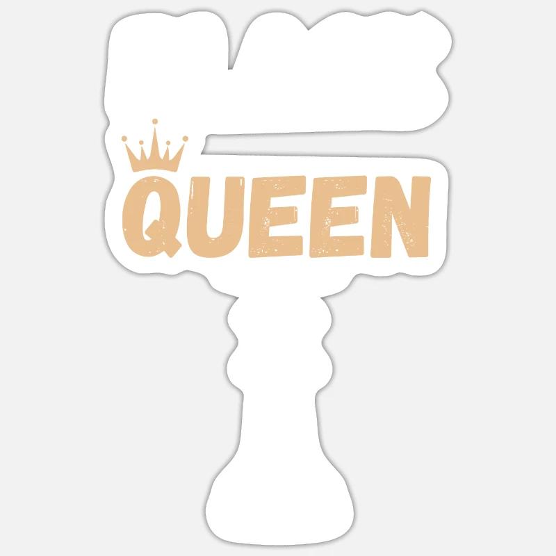 Chess Saying Gift Checkmate Queens Gambit Sticker size S (10 x 10 cm)