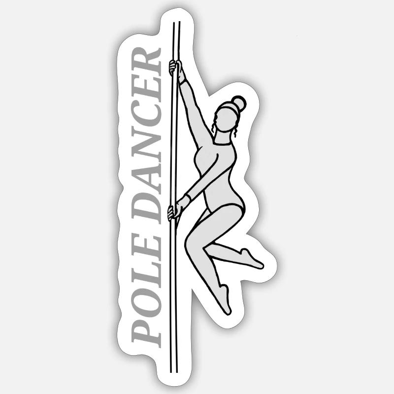 Pole dance Figur Sticker Größe S (10 x 10 cm)