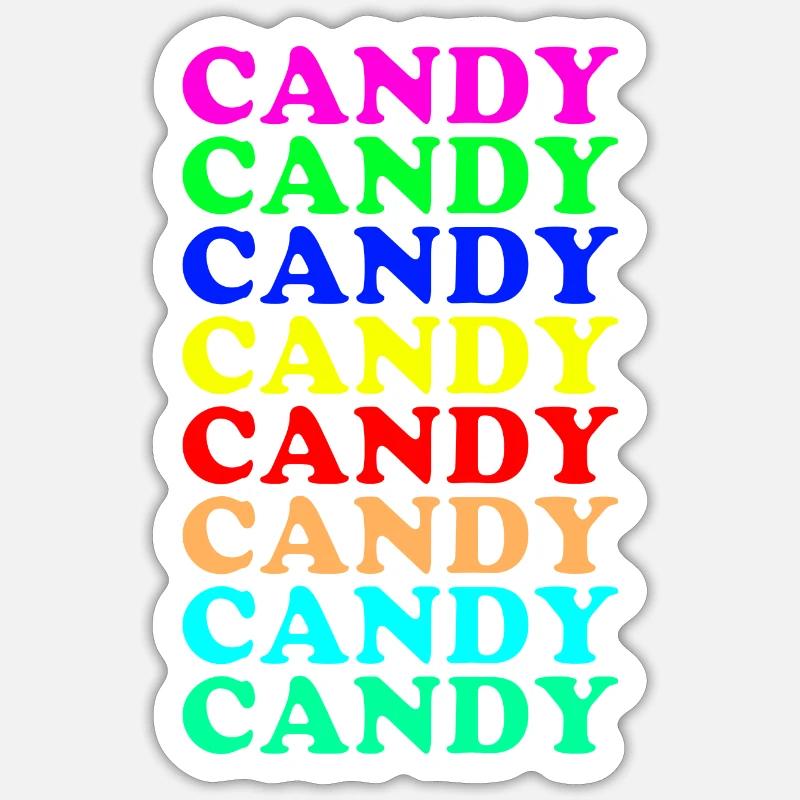 candy - Sticker Größe S (10 x 10 cm) - Mattweiß