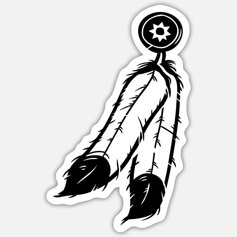 Feder Schmuck Sticker Größe S (10 x 10 cm)