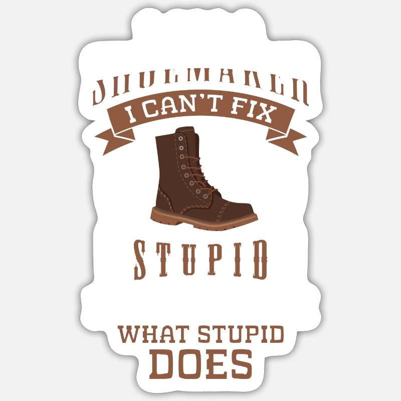 Schuster Beruf Stiefel Leder Sticker Größe S (10 x 10 cm)