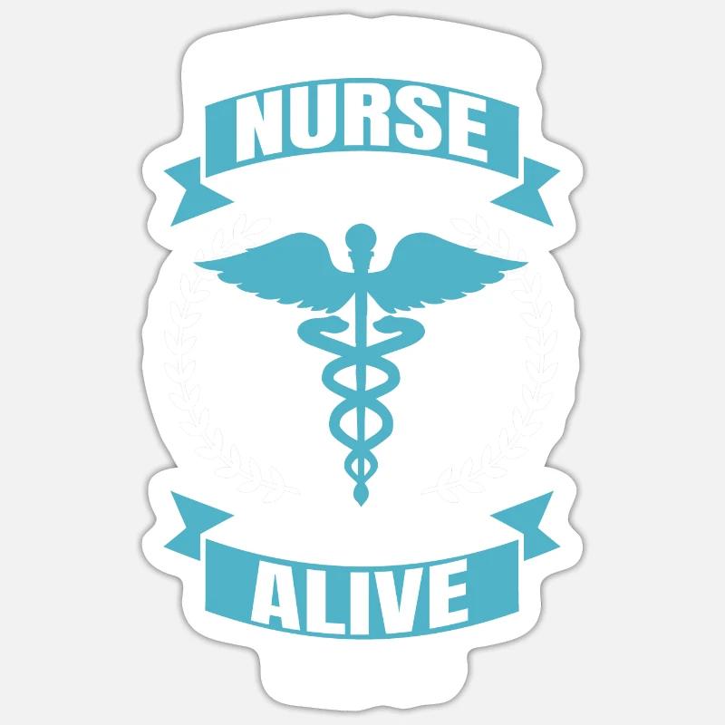 Nurses Night Shift Nurse Nursing Sticker size S (10 x 10 cm)