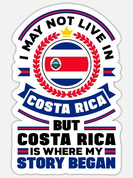 Costa Rica Costa Rica Costa Rica Flagge Costa Rica - Sticker Größe S (10 x 10 cm) - Mattweiß