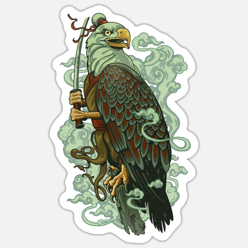 SAMURAI ADLER Sticker Größe S (10 x 10 cm)