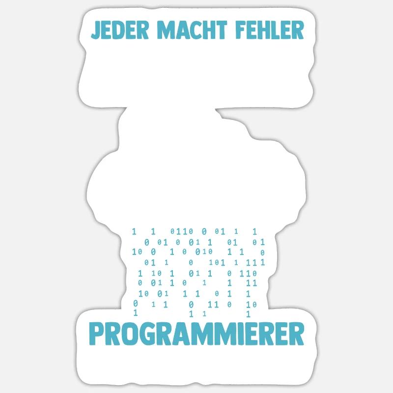 Programmieren Entwickler Coder Programmierer - Sticker Größe S (10 x 10 cm) - Mattweiß