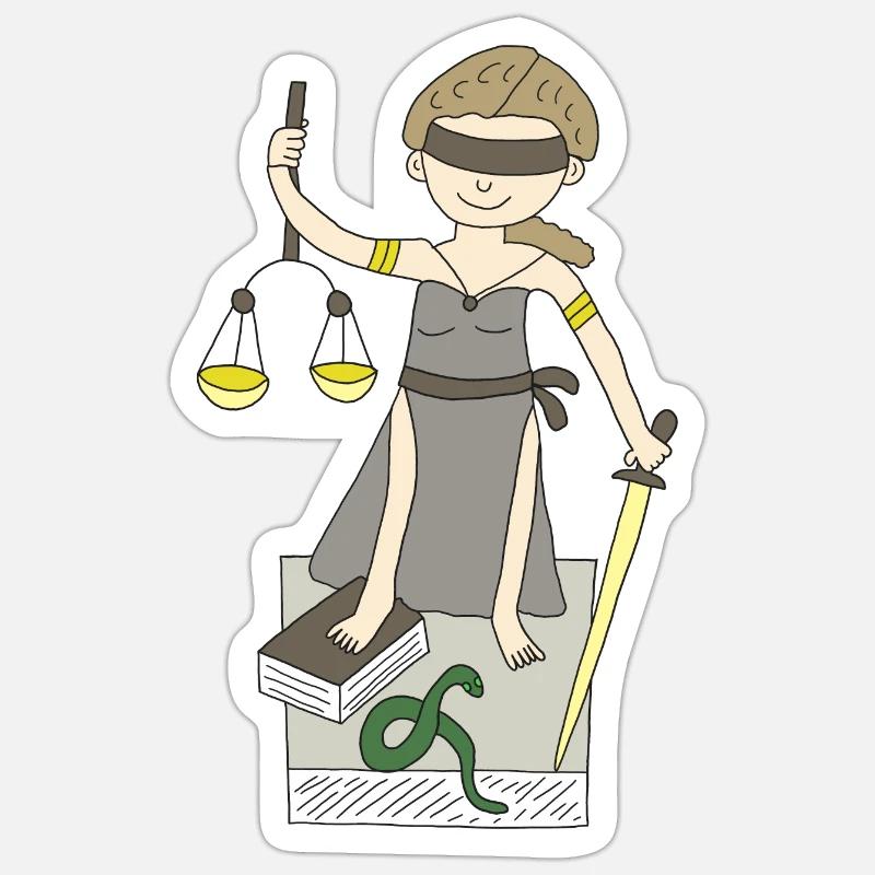 Justitia Sticker taille S (10 x 10 cm)