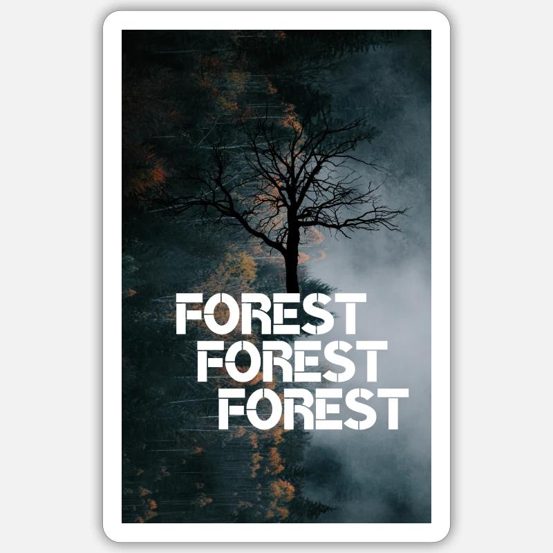 Écho forestier Sticker taille S (10 x 10 cm)