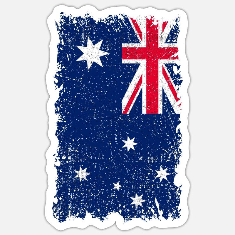 Drapeau australien Sticker taille S (10 x 10 cm)