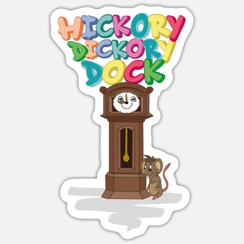 Hickory Dickory Dock Sticker Größe S (10 x 10 cm)