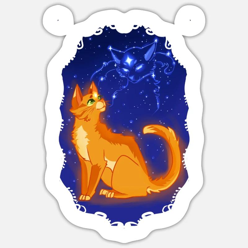 Firestar Bluestar Firestar Bluestar Kissa - Tarra koko S (10 x 10 cm) - mattavalkoinen