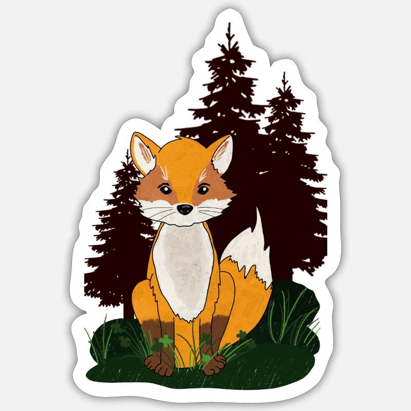Fuchs Sticker Größe S (10 x 10 cm)