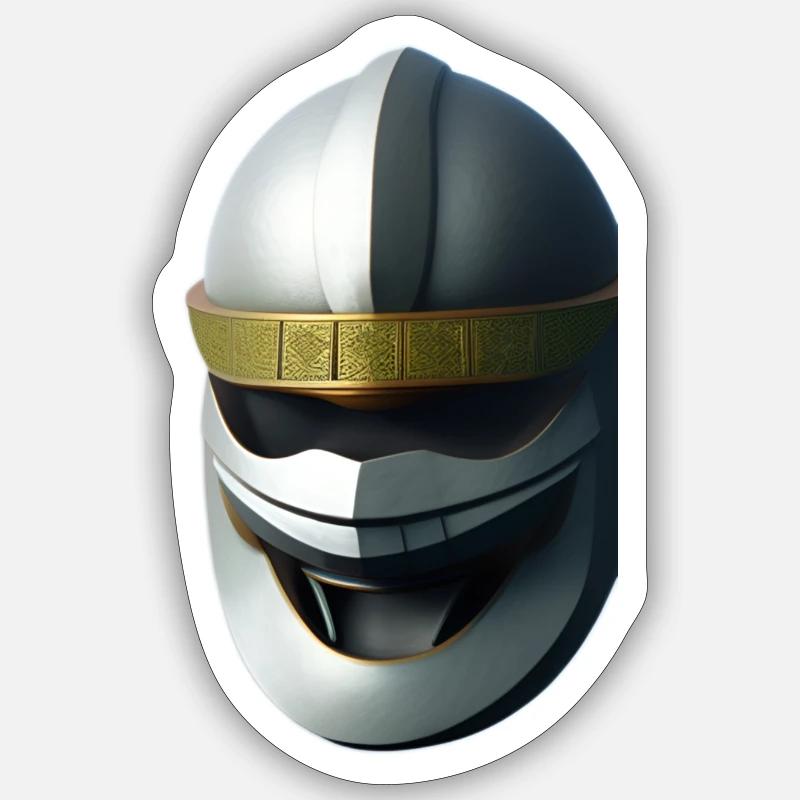 Ninjas warriors - Sticker taille S (10 x 10 cm) - blanc mat