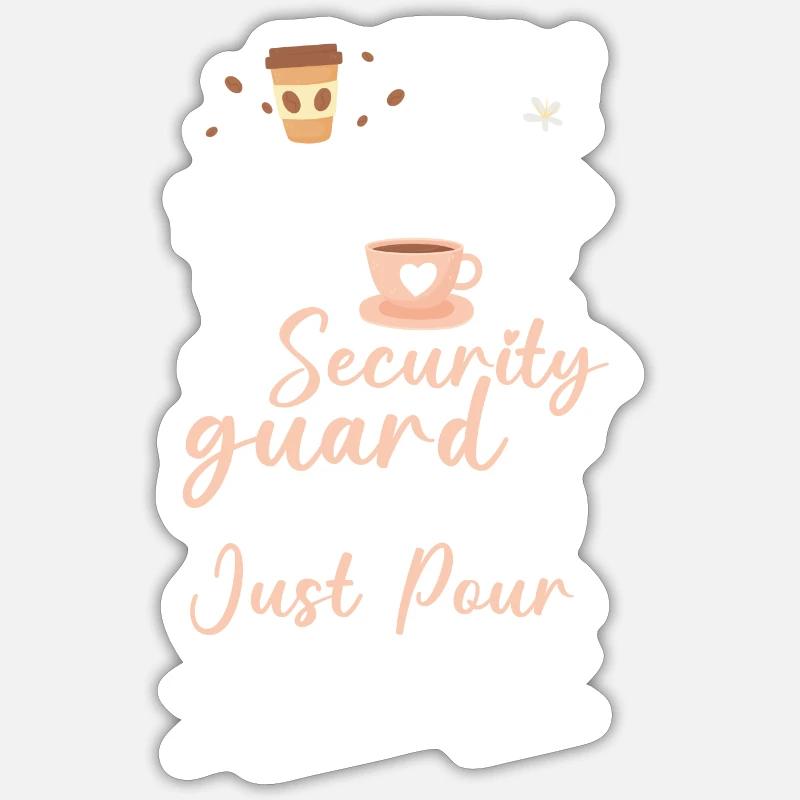 Security Security Bouncer Work - Sticker size S (10 x 10 cm) - white matte