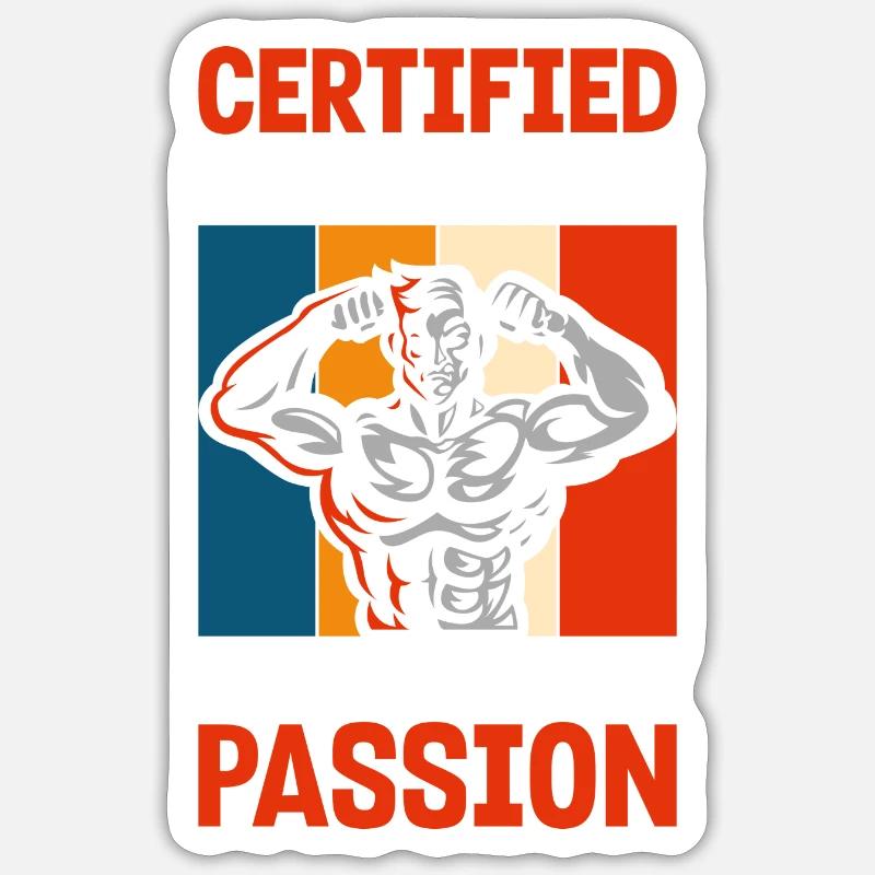 Gym Train Pompes Athlètes - Sticker taille S (10 x 10 cm) - blanc mat
