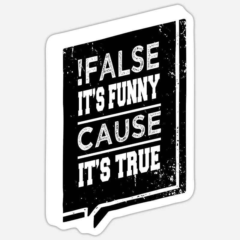 statement cool quote fun gift - Sticker Größe S (10 x 10 cm) - Mattweiß