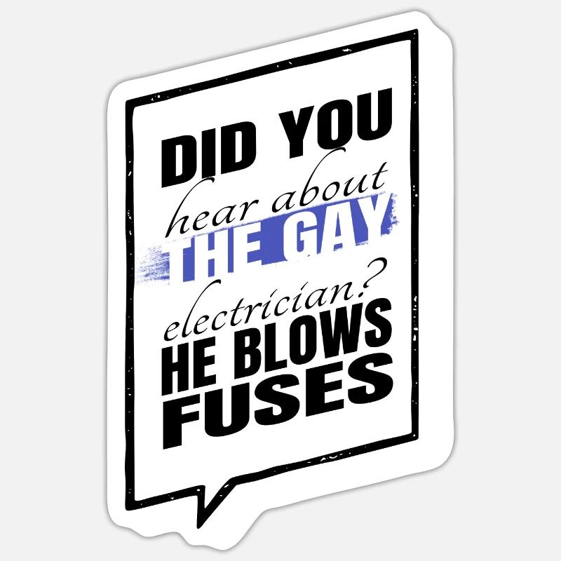 funny quote socket electrical activism Sticker size S (10 x 10 cm)