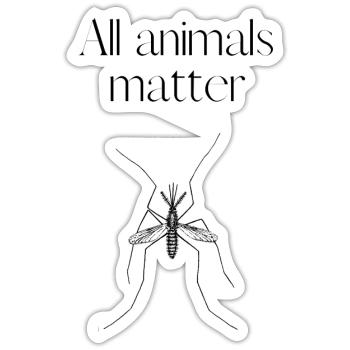 funny animal shirt lives matter joke for friend T - Sticker size S (10 x 10 cm) - white matte - Front