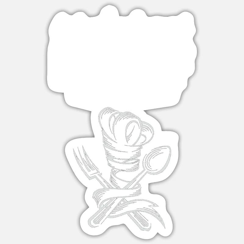 Chef de cuisine - Sticker taille S (10 x 10 cm) - blanc mat