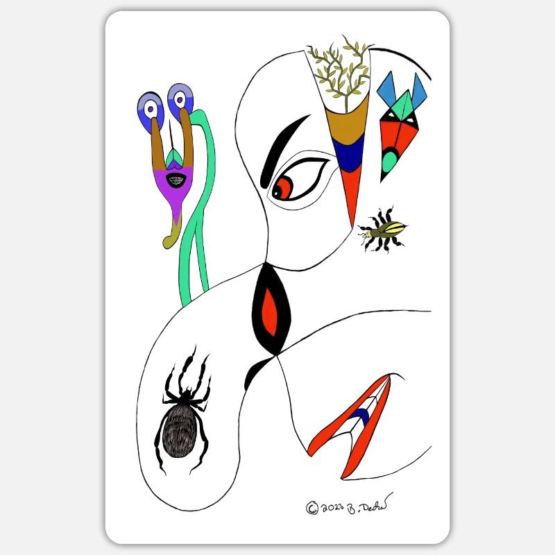 M Burns Head Spider Sticker size S (10 x 10 cm)