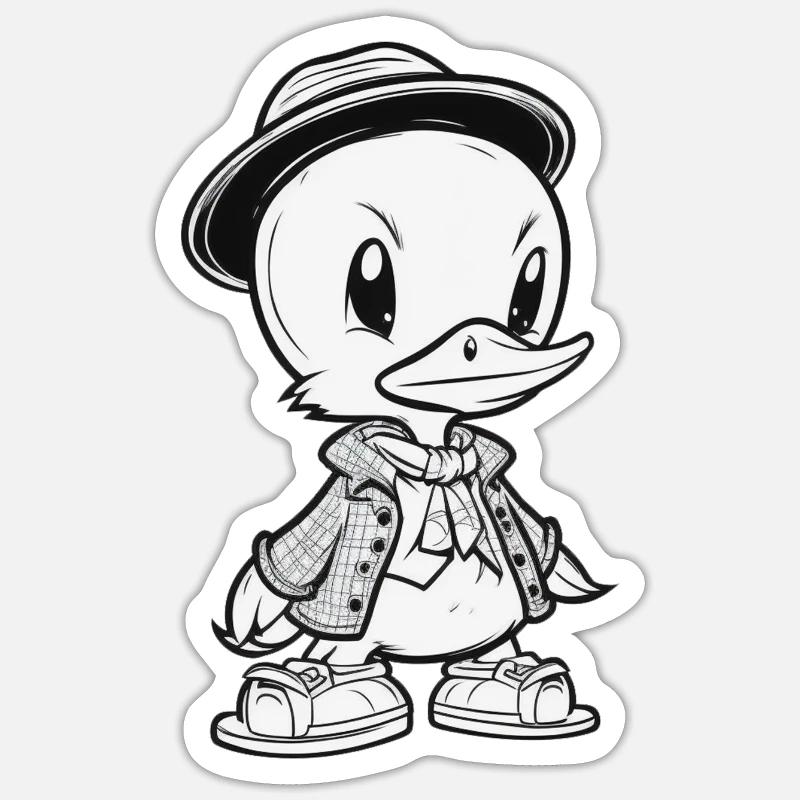 Dapper Duck - Stylish and Classy Sticker size S (10 x 10 cm)