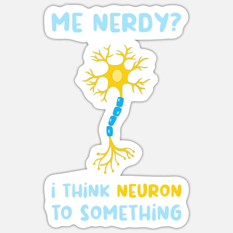 Neurone Neuronon Enseignant Cadeau Sticker taille S (10 x 10 cm)