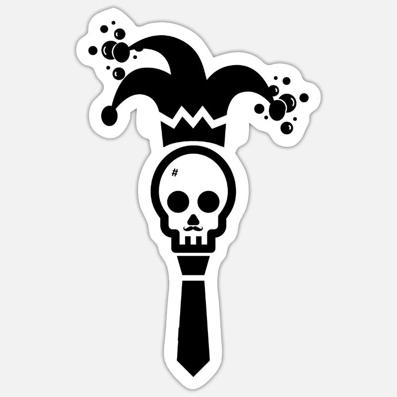 Style Death - Sticker taille S (10 x 10 cm) - blanc mat