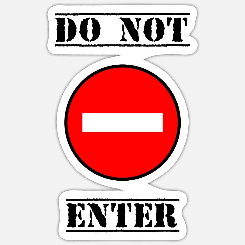 FORBIDDEN. DO NOT ENTER. PANEL. DANGER Sticker size S (10 x 10 cm)