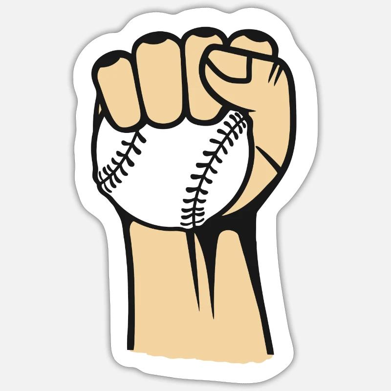 Baseball - Sticker size S (10 x 10 cm) - white matte
