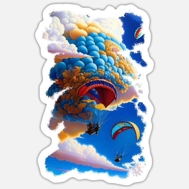 Paragliding feelings Sticker size S (10 x 10 cm)