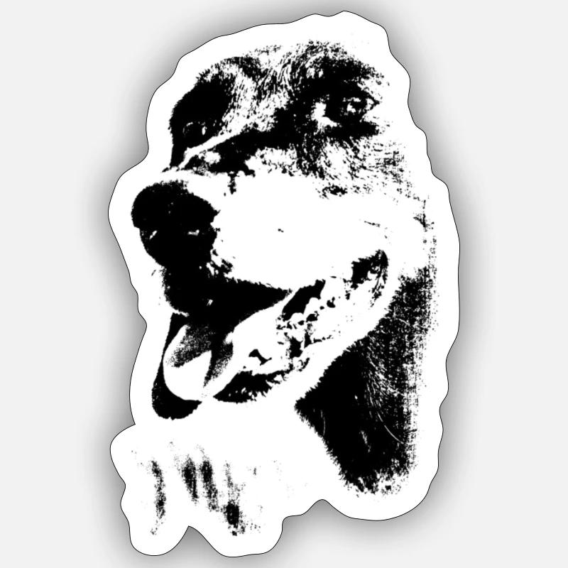 Smooth-haired dachshund Sticker size S (10 x 10 cm)