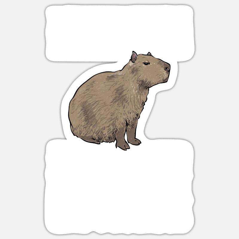Capybara rodent - Sticker size S (10 x 10 cm) - white matte