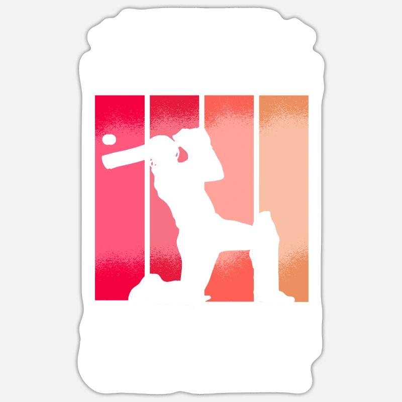 Unterschätze niemals ein Mädchen, das Cricket spielt Sticker Größe S (10 x 10 cm)