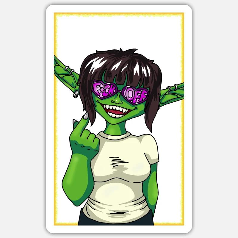 Goblin - Sticker size S (10 x 10 cm) - white matte